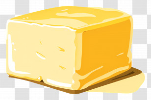 Butter - Rich Yellow Butter Block Illustration Transparent PNG