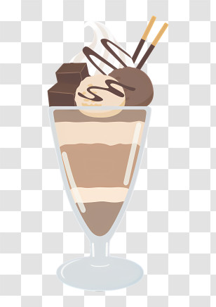 Food - Chocolate Sundae Dessert Transparent PNG