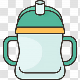 Baby Cup - Green Sippy Cup With Handles Transparent PNG
