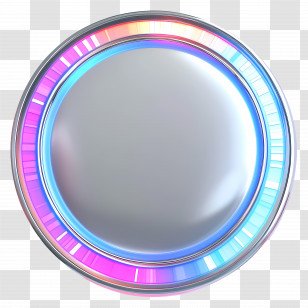 Holographic Dial - Futuristic Circular Interface Design Transparent PNG