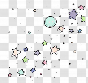 Starry Sky - Colorful Stars In Space Transparent PNG