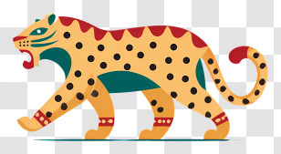 Jaguar Logo - Colorful Cartoon Leopard Transparent PNG