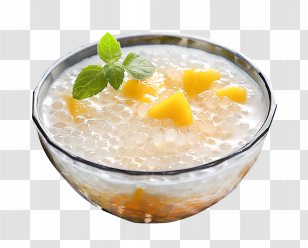 Sago Soup Coconut Milk Breakfast Mango Transparent PNG