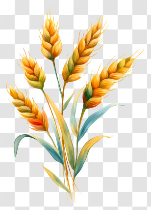 Watercolor Wheat - Golden Wheat Illustration For Harvest Season Transparent PNG