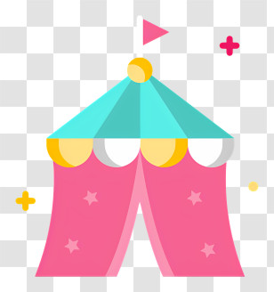 Carnival Circus Tent - Pink And Blue Circus Tent Transparent PNG