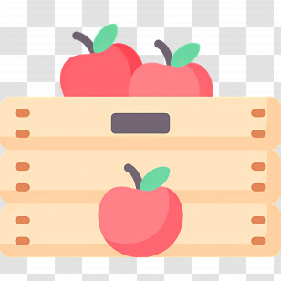 Harvest Box - Crate Of Red Apples Transparent PNG