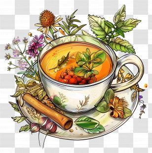 Herbal Tea - Herbal Tea With Fresh Herbs Transparent PNG