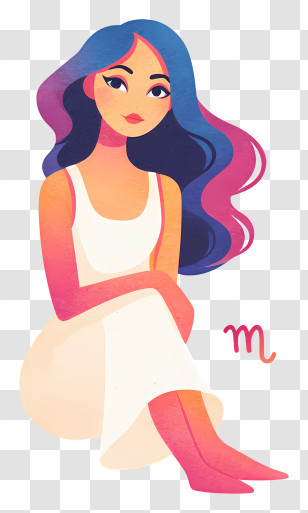 Virgo Zodiac Sign - Scorpio Zodiac Girl Transparent PNG