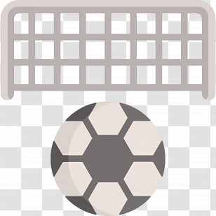Football Net - Minimalist Soccer Ball And Goal Transparent PNG