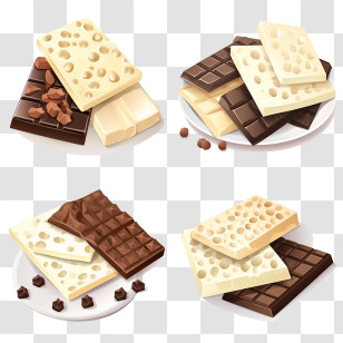 Milk Chocolate - Assorted Chocolate Bars In Different Flavors Transparent PNG