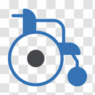 Wheelchair - Blue Wheelchair Transparent PNG