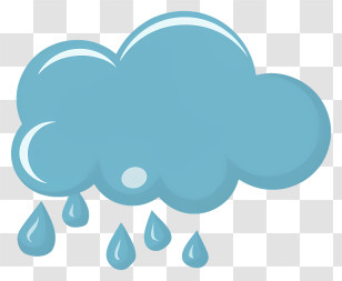 Rain Clouds - Weather Illustration Of Blue Rain Cloud Transparent PNG