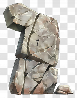 Number 7 - Rock Number Seven Transparent PNG