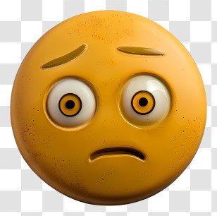 Emoji - Worried Emoji Face Graphic Design Transparent PNG