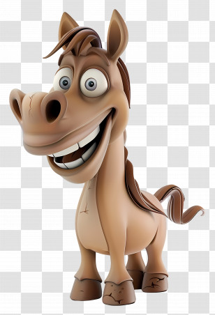 3d Cartoon Horse - Funny Cartoon Horse Transparent PNG