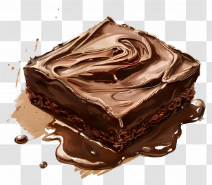 Chocolate Brownie - Delicious Chocolate Brownie Transparent PNG