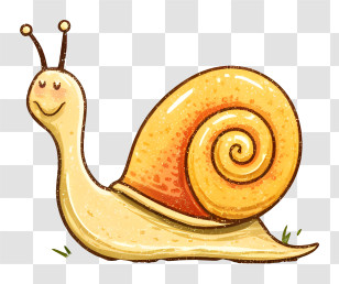 Snail Logo - Smiling Snail Cartoon Transparent PNG