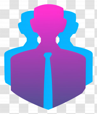 Corporate People Logo - Silhouette Figures In Gradient Colors Transparent PNG