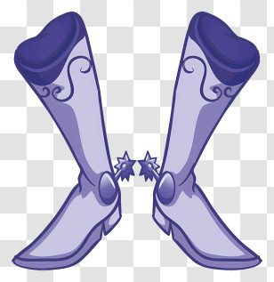 Blue Boots - Stylish Purple Cowboy Boots Transparent PNG