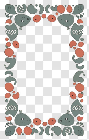 Cartoon - Decorative Frame With Cute Pattern Transparent PNG