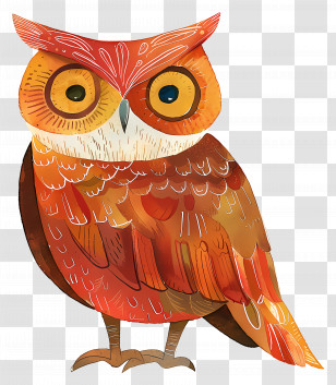 Owl - Colorful Owl Illustration With Vibrant Feathers Transparent PNG