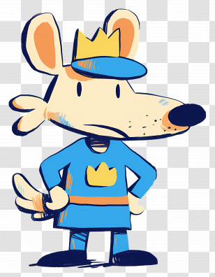 Dog Man - Cartoon Dog Wearing Crown Illustration Transparent PNG