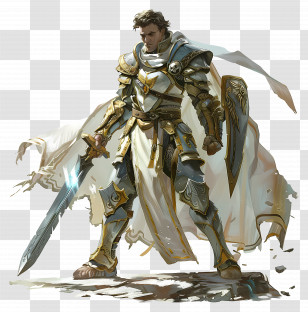 Paladin - Valiant Knight In Armor Ready For Battle Transparent PNG