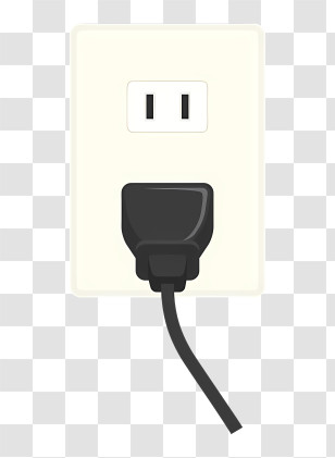 Outlet Plug - Electrical Outlet Connected To Power Plug Transparent PNG