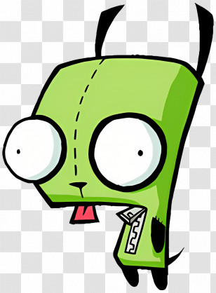 Gir - Green Robot With Big Eyes Transparent PNG