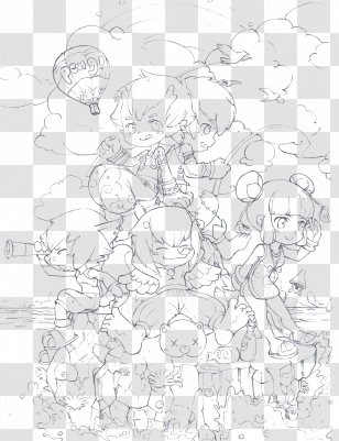 Visual Arts Comics Q-version U0e01u0e32u0e23u0e4cu0e15u0e39u0e19u0e0du0e35u0e48u0e1bu0e38u0e48u0e19 Sketch - Silhouette - Character Artwork Transparent PNG