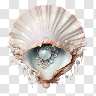 Wear Your Pearls Day - Pearl Inside An Open Shell Transparent PNG