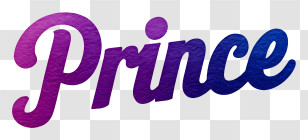 Prince Logo - Purple Prince Script Text Transparent PNG
