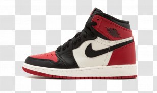 Air Jordan 1 Retro High OG Mens Sports Shoes Nike - Shoe - Black Red Puma For Women Transparent PNG