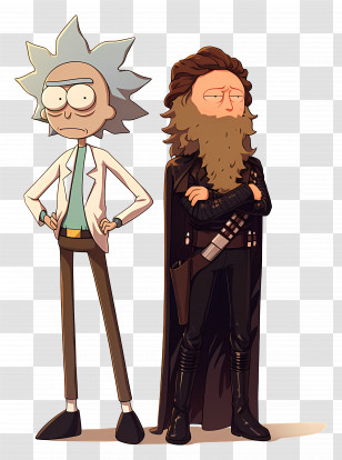Rick And Morty - Cartoon Characters In Animation Style Transparent PNG