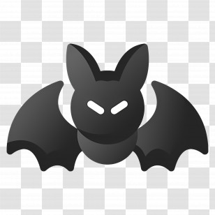 Halloween Bat - Black Bat Icon For Halloween Transparent PNG