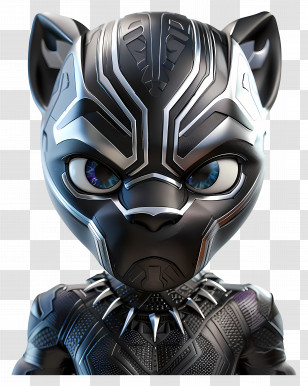 Black Panther - Black Panther With Intense Eyes Transparent PNG
