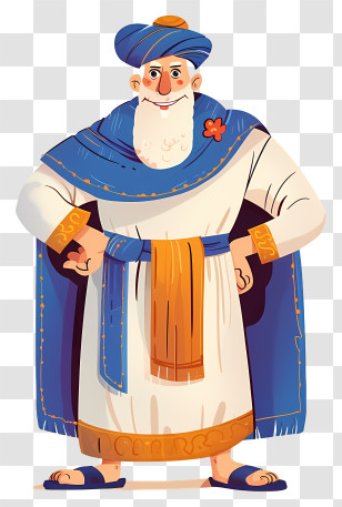 Elderly Jewish Man - Wise Old Man In Robe Transparent PNG