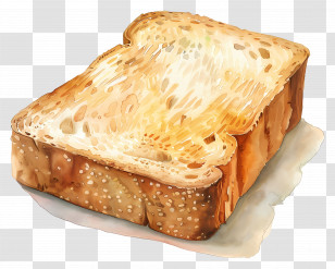 Slice Of Bread - A Crispy Slice Of Toasted Bread Transparent PNG