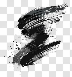 Brush Stroke - Black Paint Stroke Abstract Texture Transparent PNG