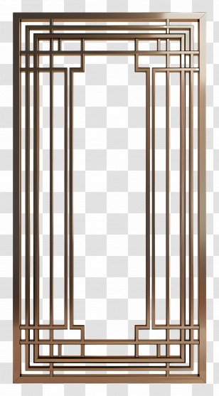 Metal Door Frame - Geometric Metal Frame Transparent PNG