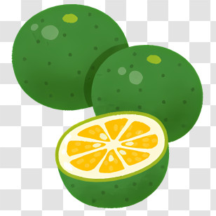 Seasoning Elements - Green Oranges Illustration Transparent PNG