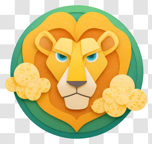 Lion Head Logo - Paper Lion Emblem Badge Transparent PNG