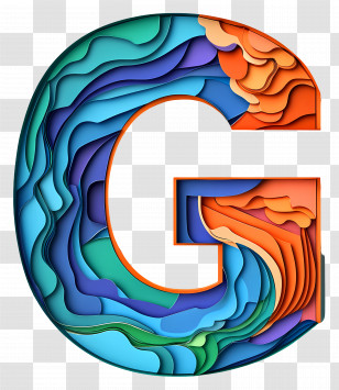 Capital Letter G - Colorful Letter G Typography Transparent PNG