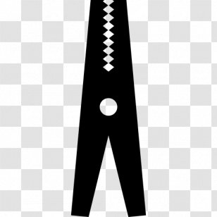 Clothing Clothespin Clothes Hanger - Black And White - Pin Transparent PNG