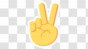 Peace Emoji - Peace Hand Gesture Emoji Transparent PNG