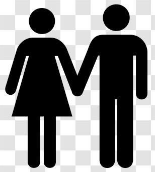 Stick Figure - Stick Figure Couple Symbol Transparent PNG
