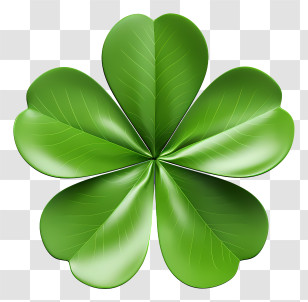 Emoji - Green Four-Leaf Clover Symbol Of Luck Transparent PNG