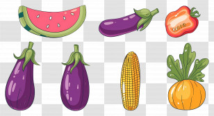 Food Background - Illustration Of Variety Of Vegetables Transparent PNG