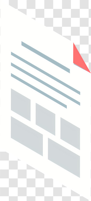 Icon - Document With Red Corner Transparent PNG