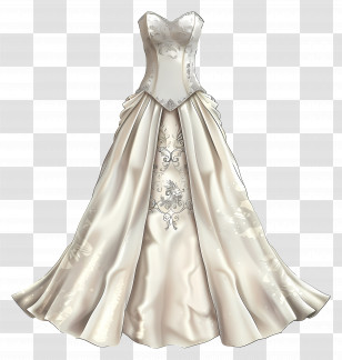 Sweetheart Neckline Wedding Dress - Elegant White Wedding Dress For Brides Transparent PNG